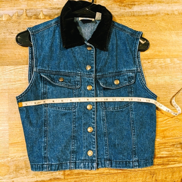 PASTA Blue Denim Vest Button Front Shirt Cotton Women Size S - Picture 5 of 5